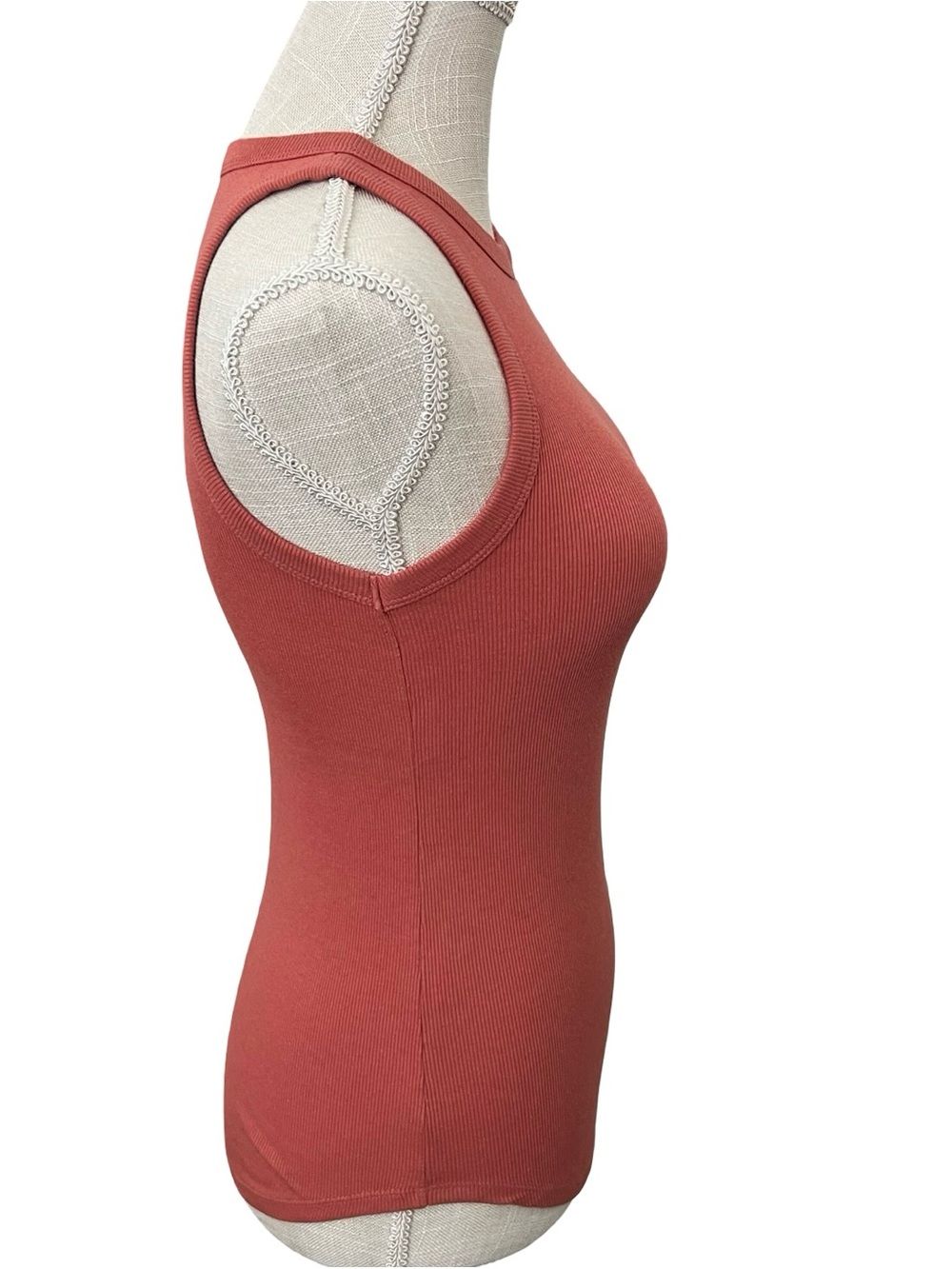 Women's Ribbed Racerback Tank Top - Picture 4 of 7